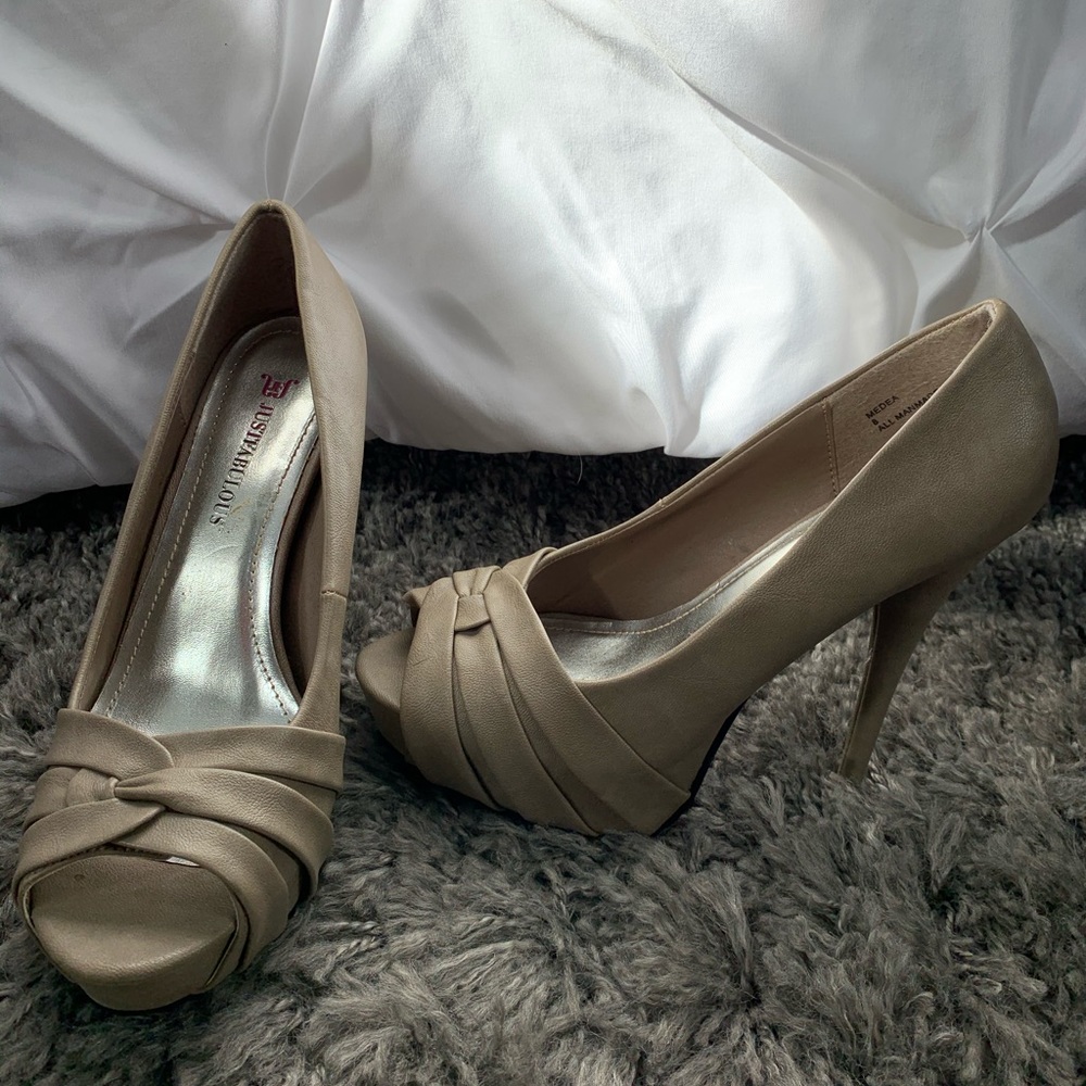 JustFab Peep Toe Heels